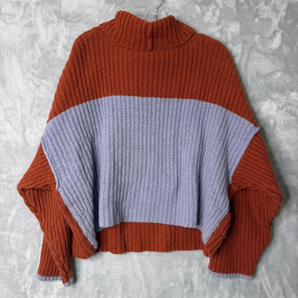 Free‎ People Greater Than Cowl Than Cowl Neck Sweater Womens M Pele Comb Slouchy